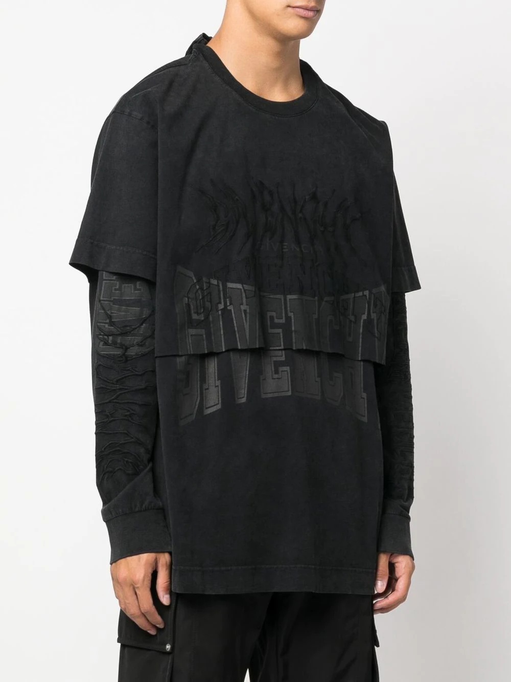 logo-embroidered long-sleeve t-shirt - 3