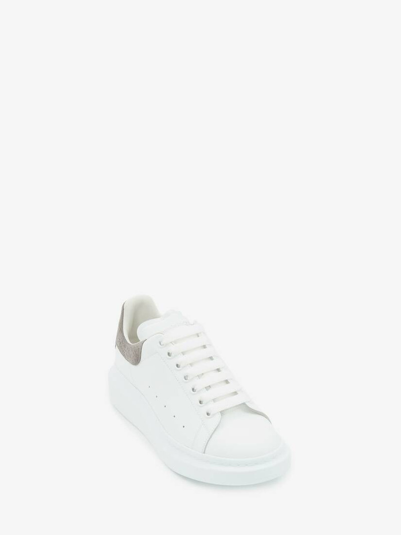 Alexander McQueen Oversized Sneaker in Lead/ivory outlook