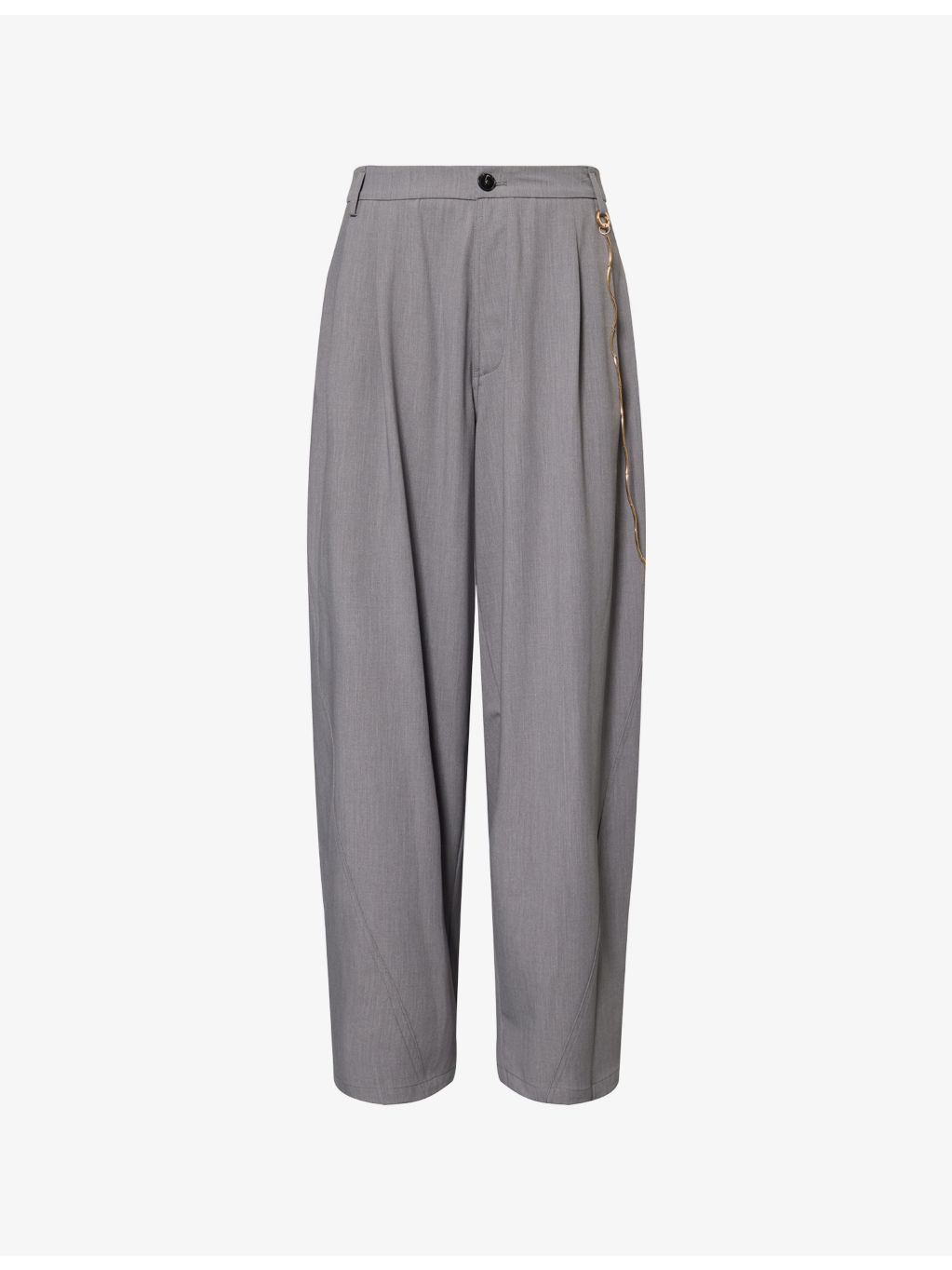 Phebe Chain-Adorned Wide-Leg Wool-Blend Trousers - 1