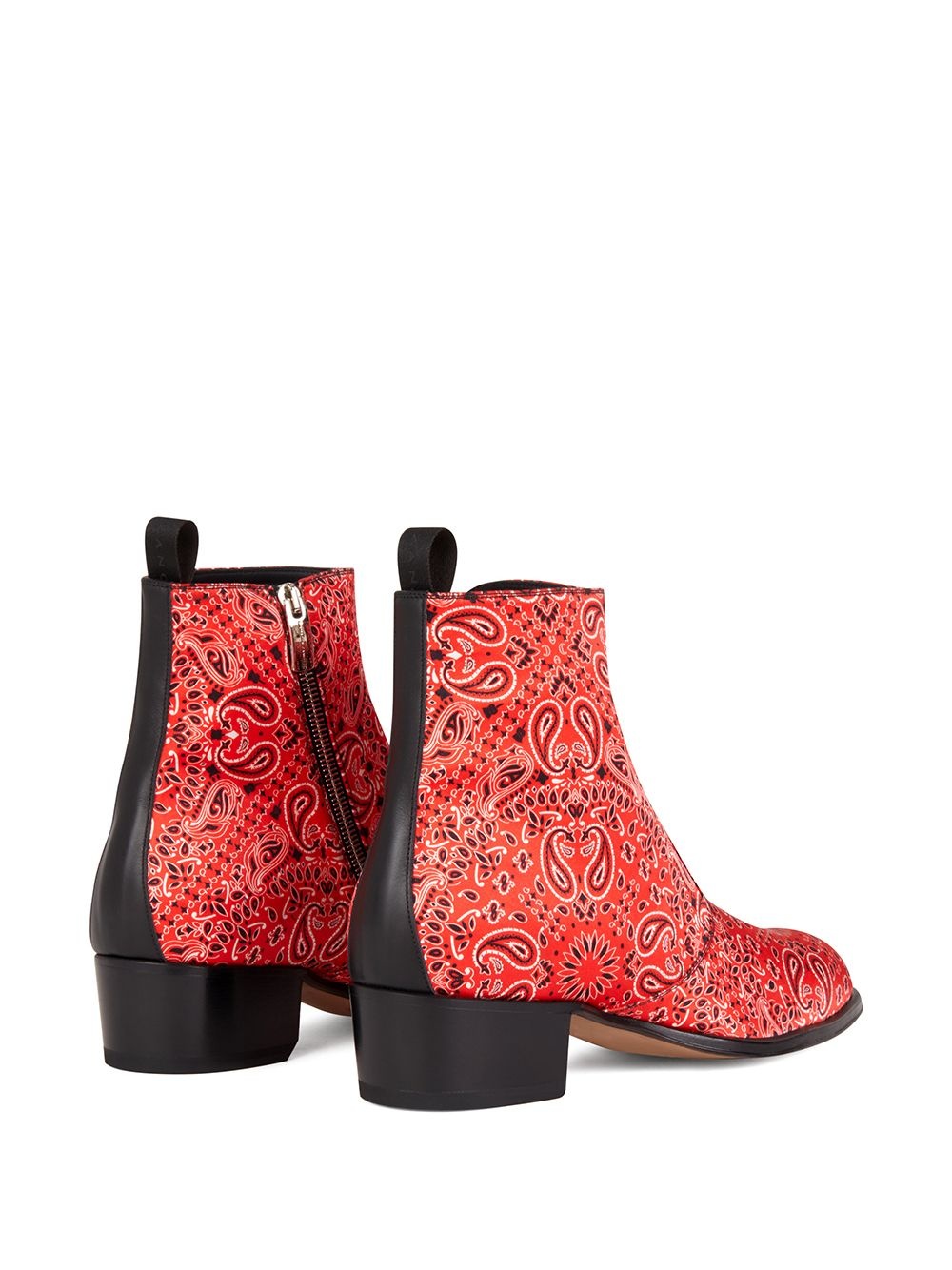 paisley print ankle boots - 3