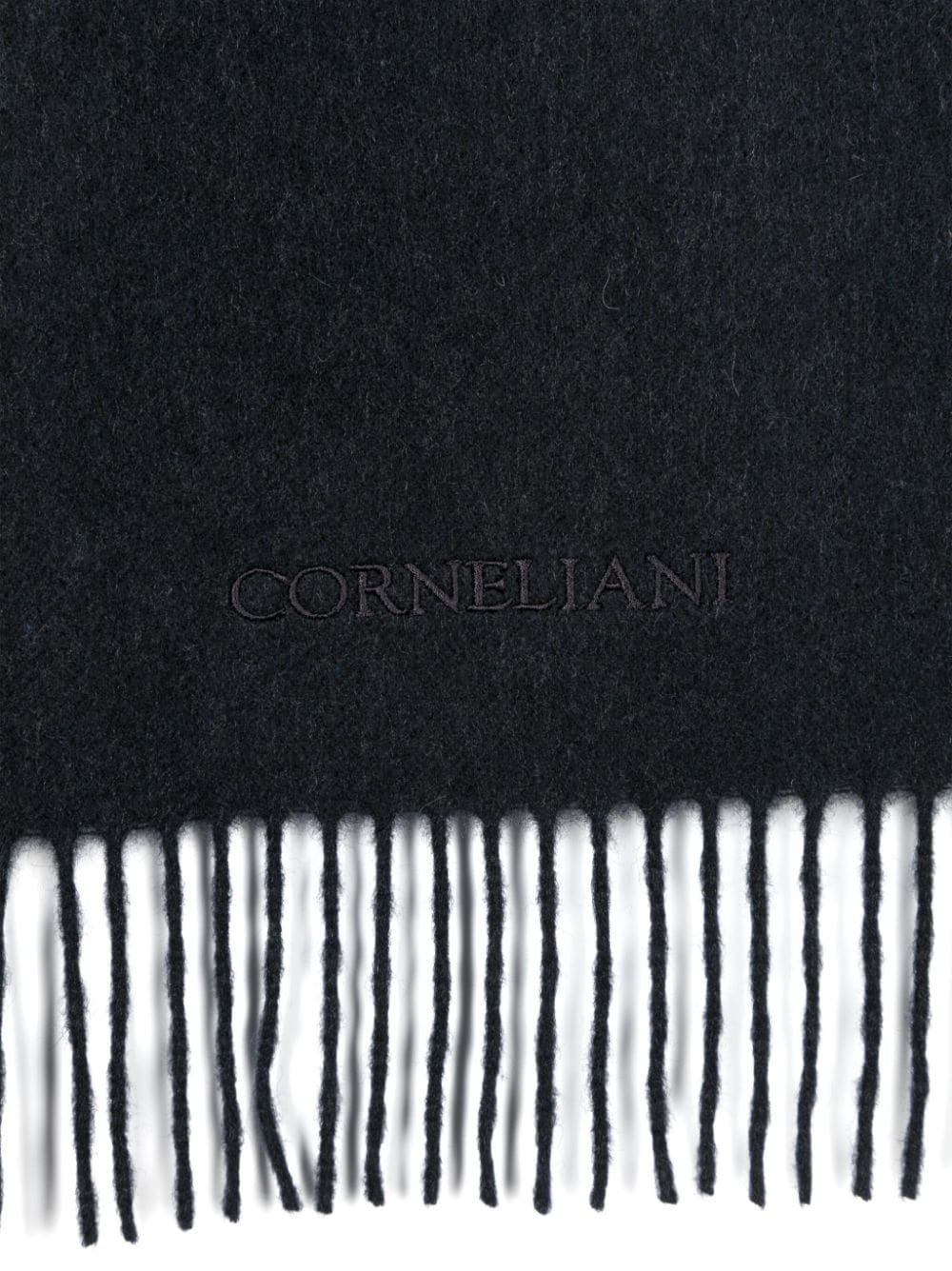 logo-embroidered cashmere scarf - 3