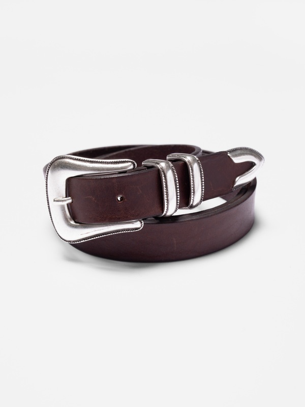 Western Silver Belt Dark Brown - 2