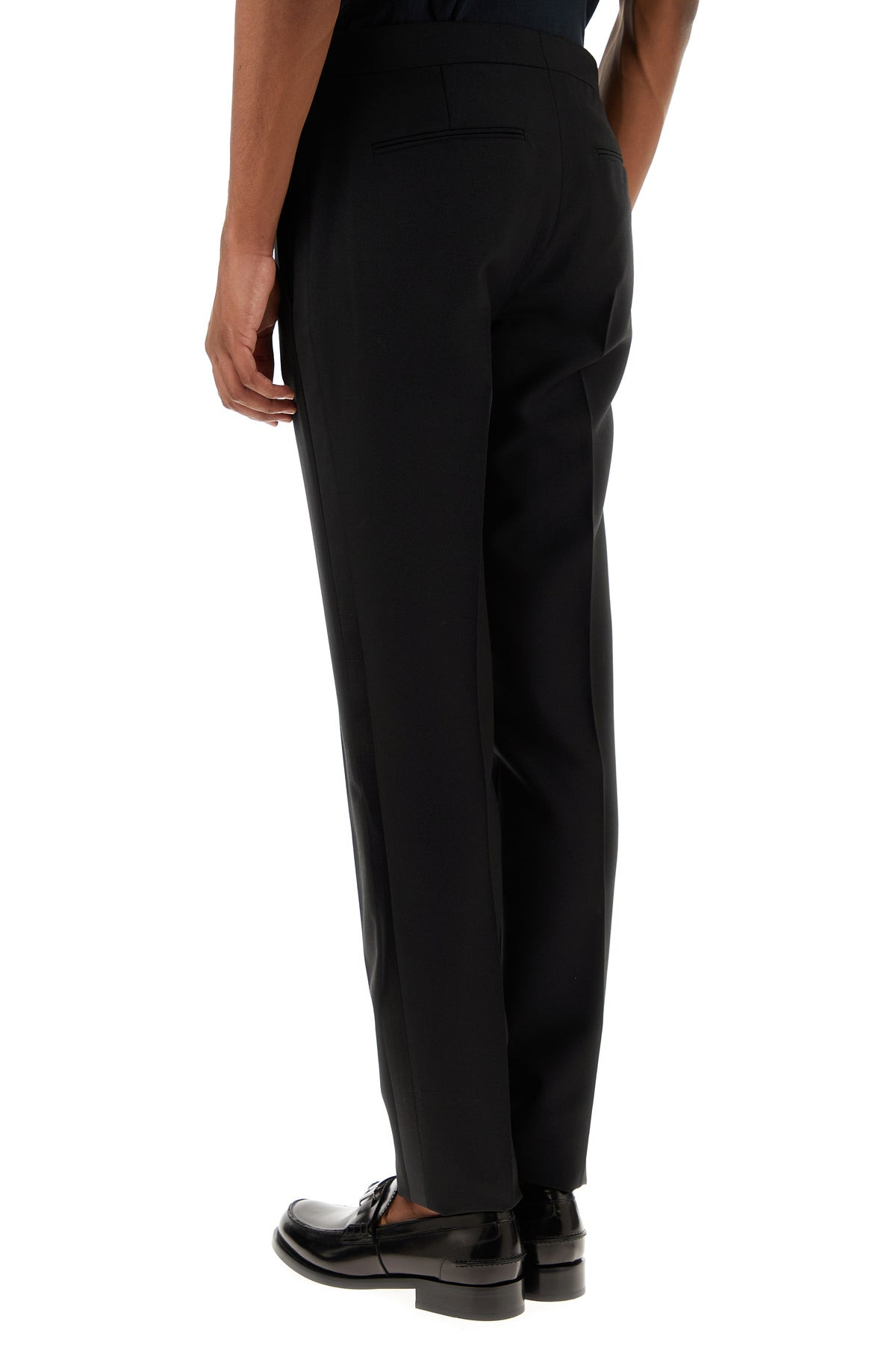 Black wool blend pant - 4