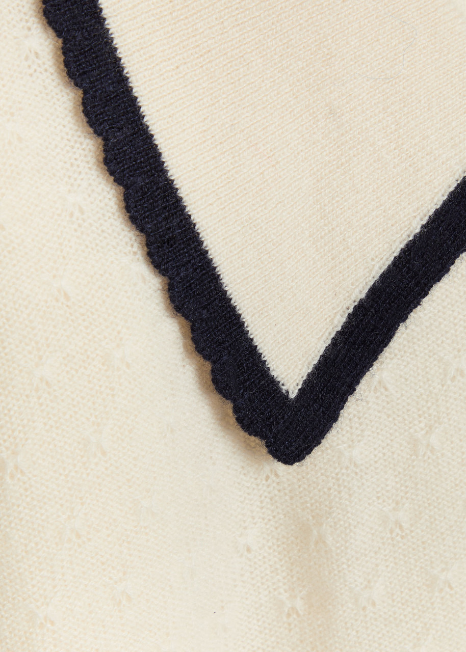 Frame Pointelle Cashmere Cardigan - 5