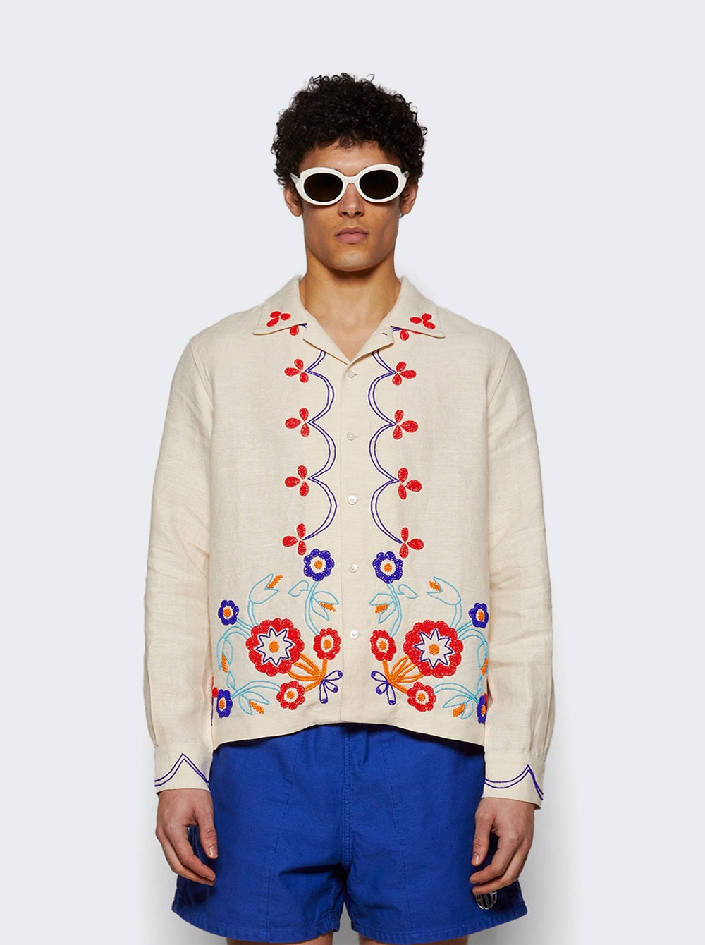 Beaded Garden Party Shirt Ecru - 2