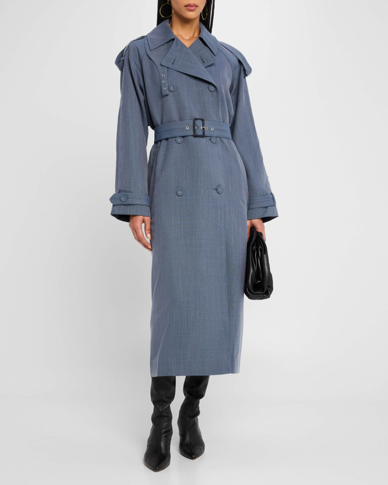 Proenza Schouler Sakia Wool Melange Trench Coat outlook
