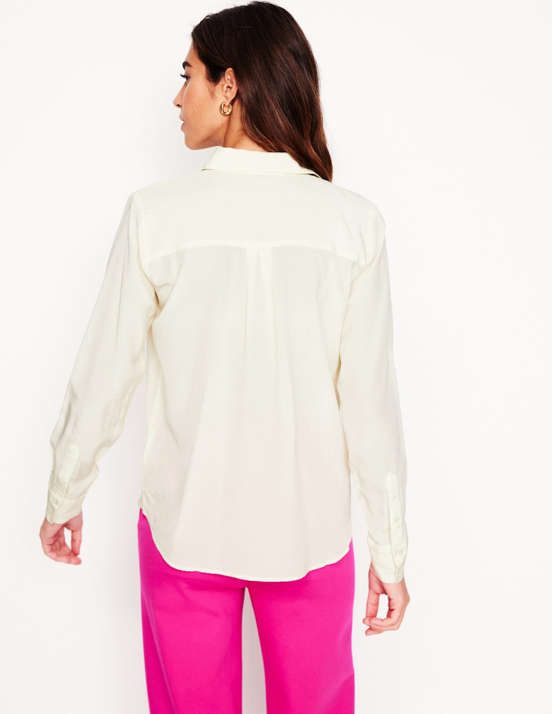 Sienna Silk Shirt-Ivory 5