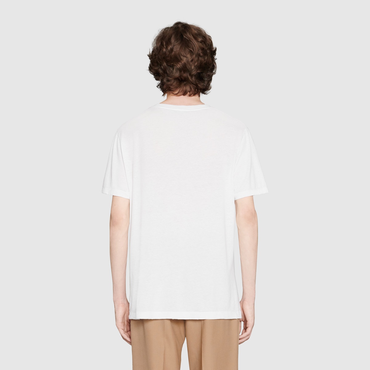 Oversize washed T-shirt with Gucci logo - 4