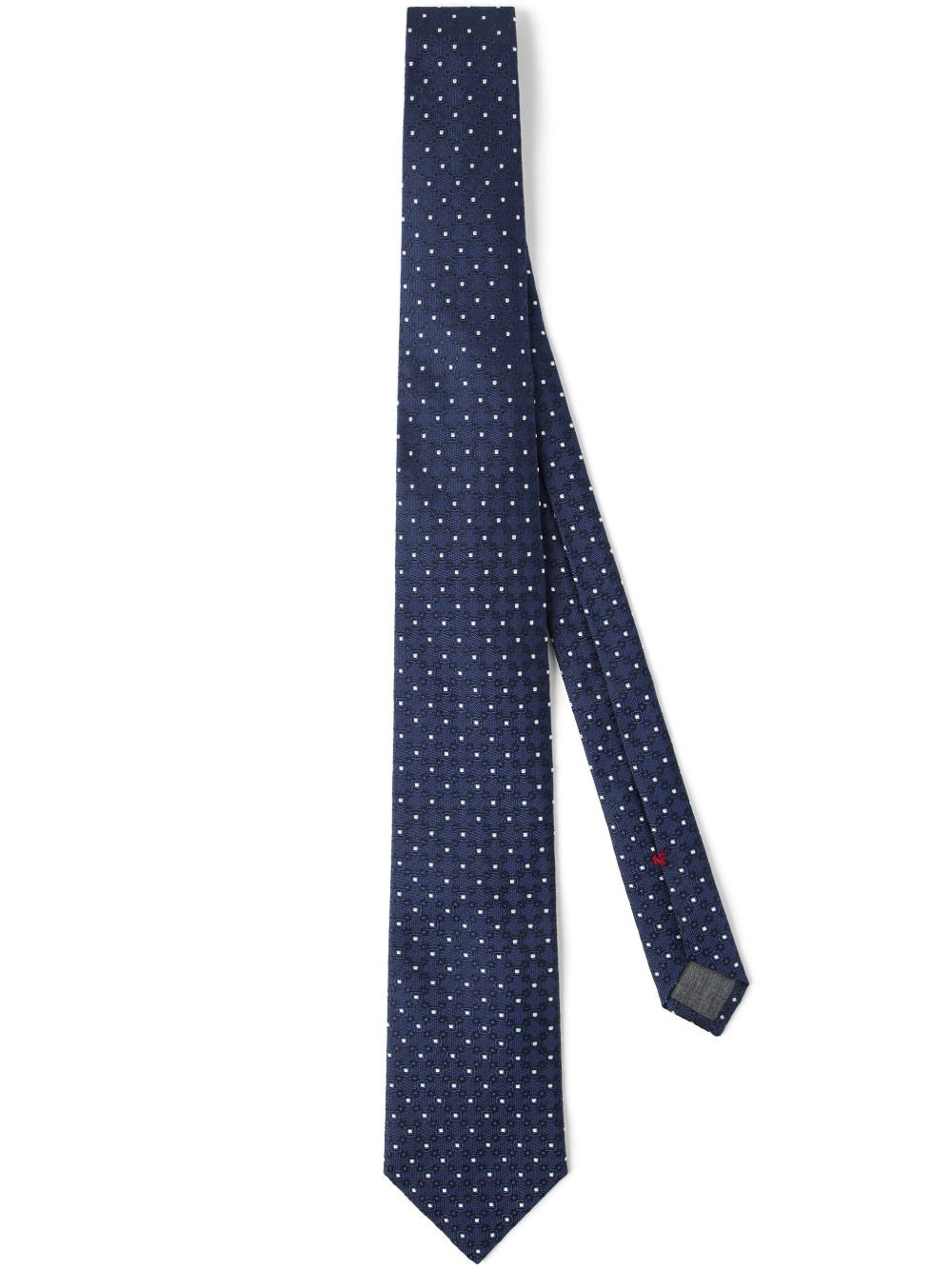 DOT-JACQUARD SILK TIE - 1