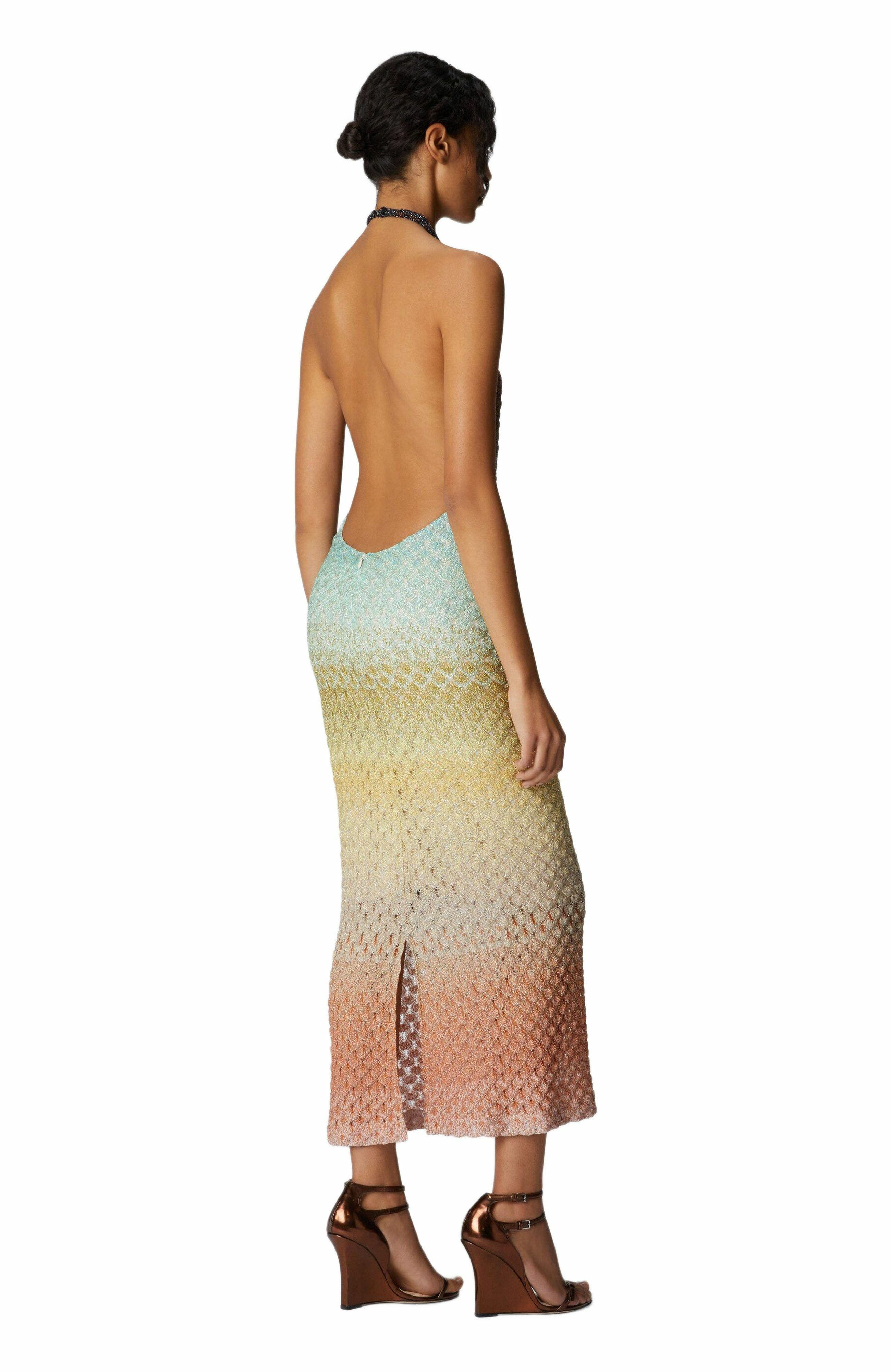 Missoni Dégradé Midi Dress With Halter Neck in Multicoloured at Nordstrom - 6