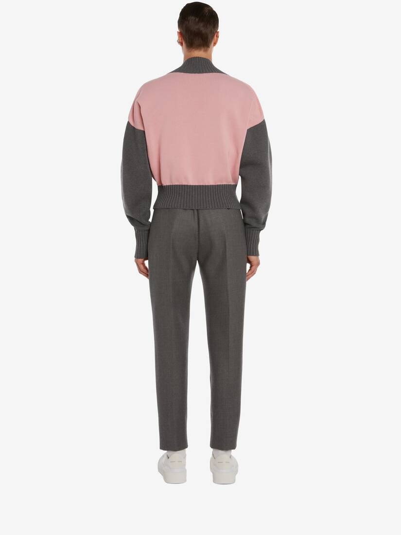 Bonded Coating Trouser in Grey Melange - 4