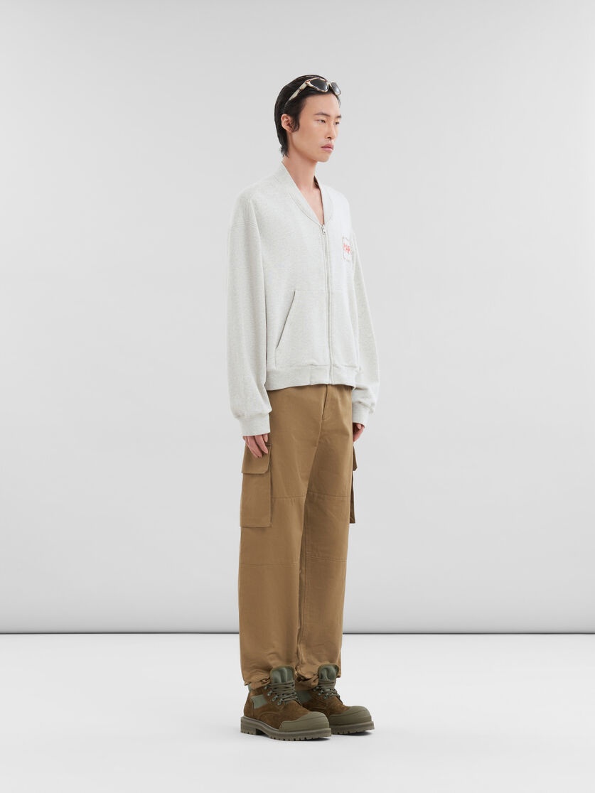 GREEN ORGANIC GABARDINE CARGO PANTS - 5