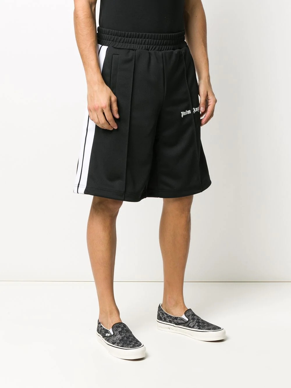 logo-print track shorts - 3