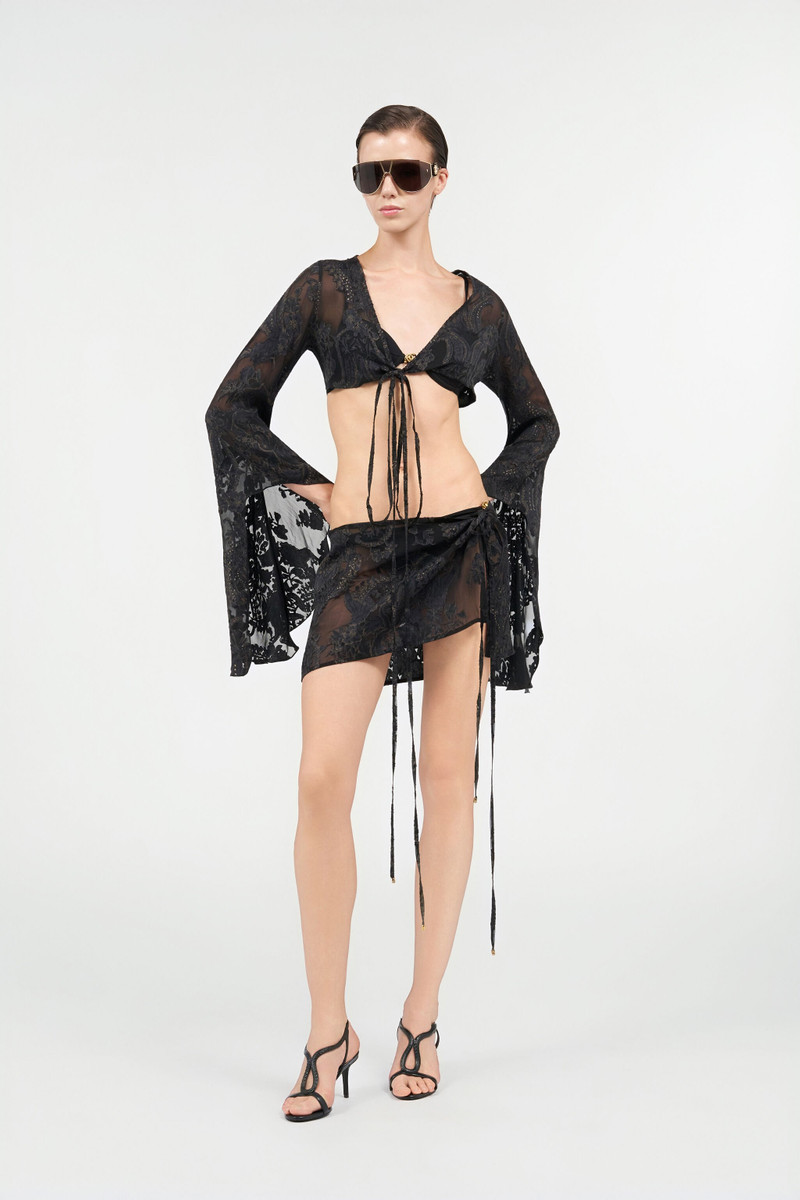 Roberto Cavalli Ornamental Black Top outlook