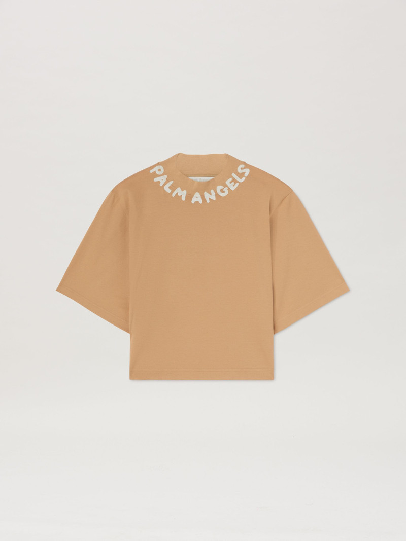 Logo Cropped T-Shirt  Beige 1