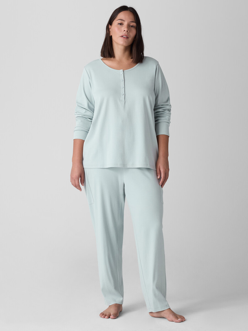 Organic Cotton Interlock Henley Sleep Top 5
