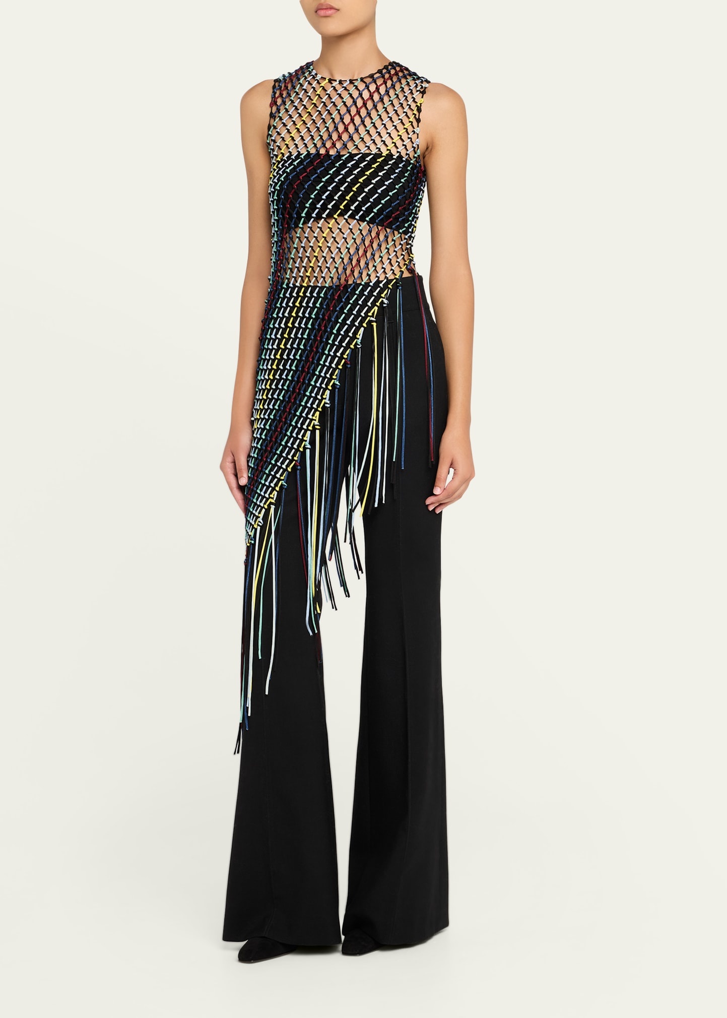 Niamh Fishnet Asymmetric Fringe Tunic - 4