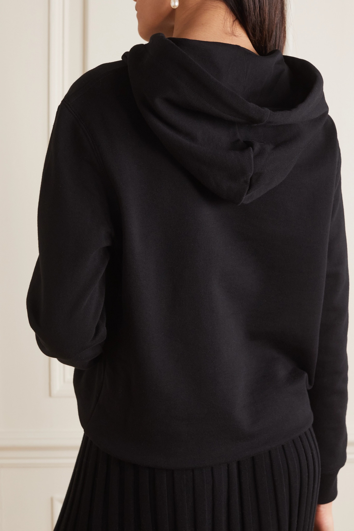 Metallic printed cotton-jersey hoodie - 4