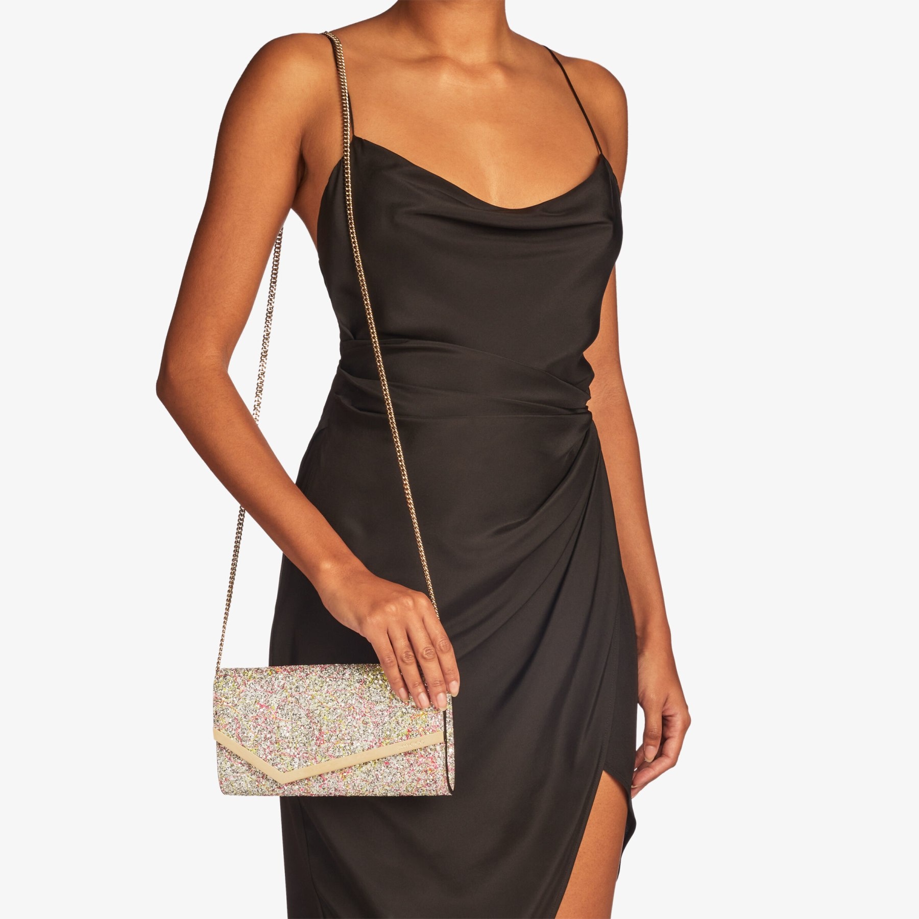 Emmie
Coarse Glitter Fabric Clutch Bag - 2