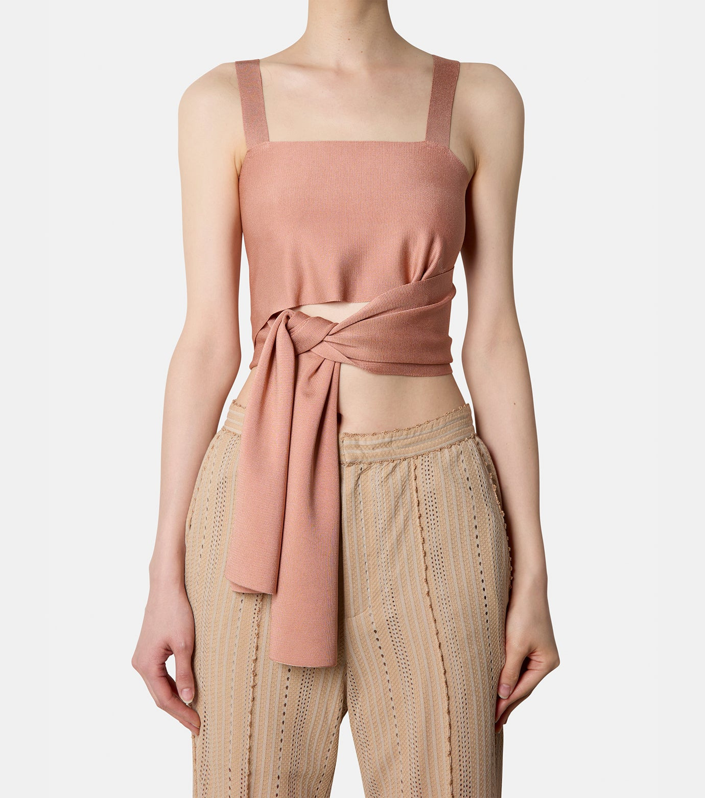 Viscose Knit Belted Top - 2