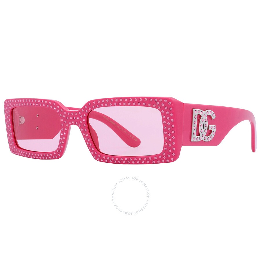 Dolce and Gabbana Pink Rectangular Ladies Sunglasses DG4447B 326284 53 - 3