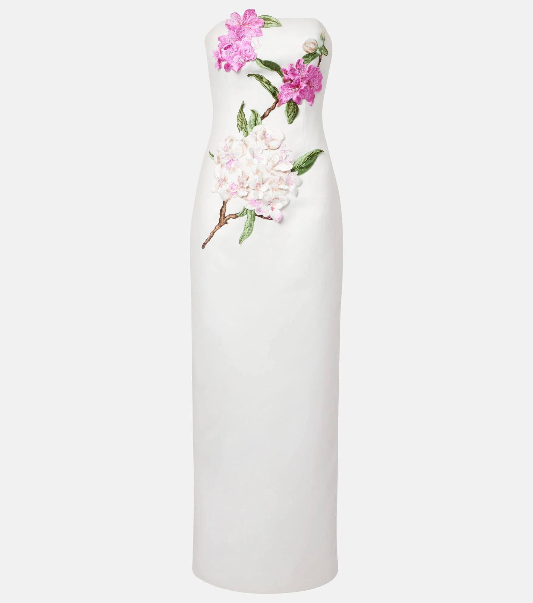 Rayna floral-appliqué bustier dress - 1