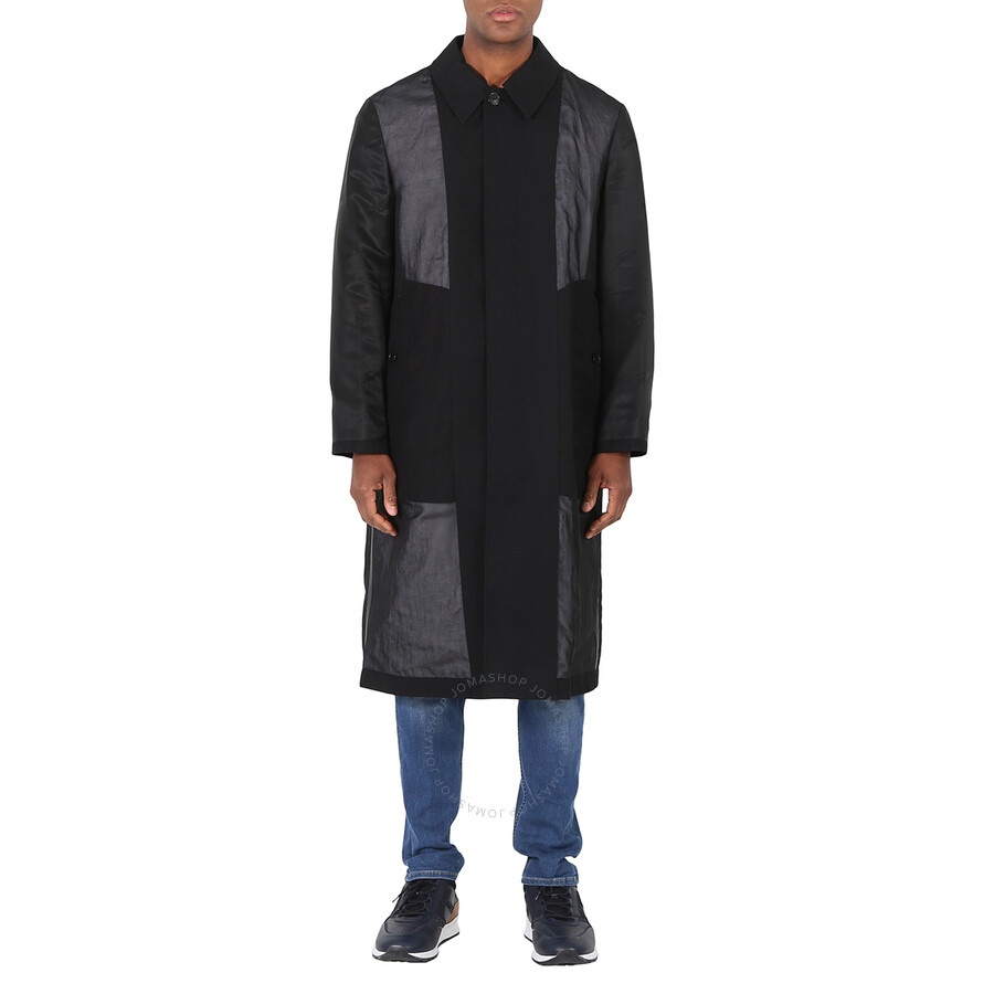 Burberry Men's Panelled Cotton Gabardine Car Coat In Black - 3