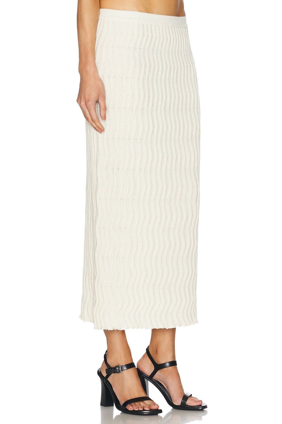 Rib Knit Midi Skirt - 2