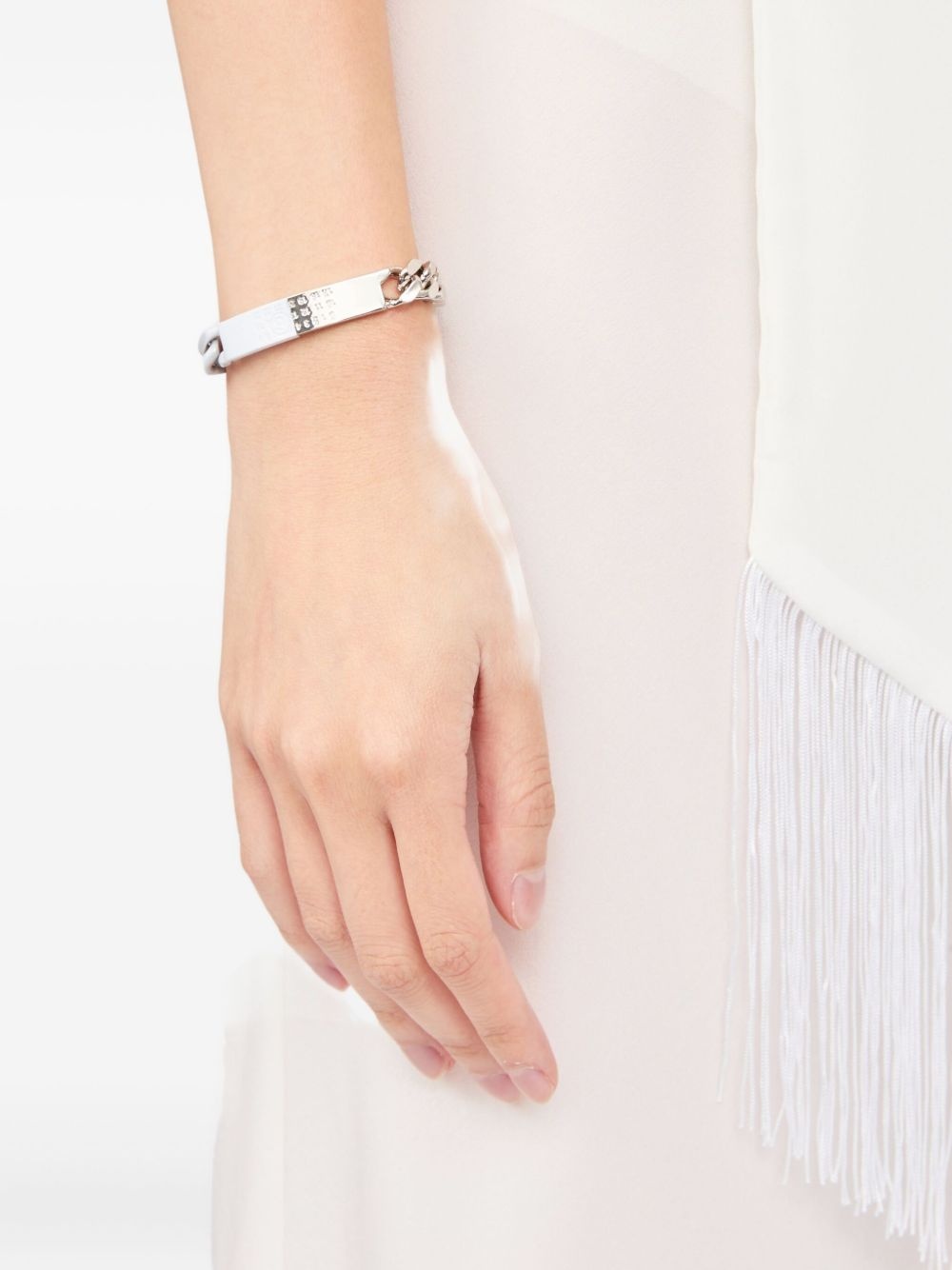 Minimal Logo ID Tag curb bracelet - 2