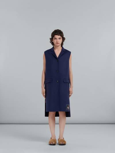 Marni LONG BLUE VEST IN WOOL AND CASHMERE outlook