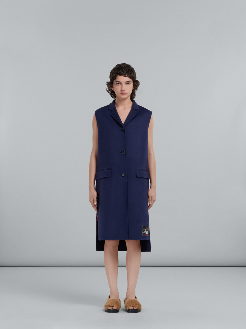 Marni LONG BLUE VEST IN WOOL AND CASHMERE outlook