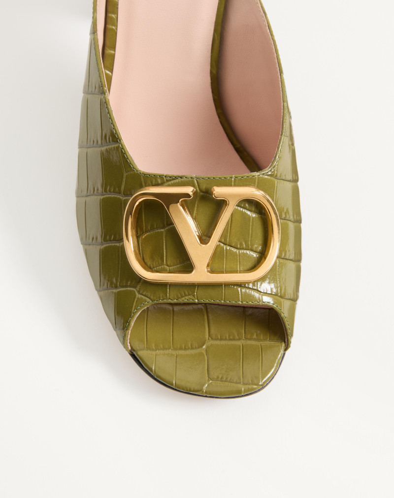 Valentino VLOGO SIGNATURE SLIDE SANDAL IN PRINTED CALFSKIN 95MM outlook