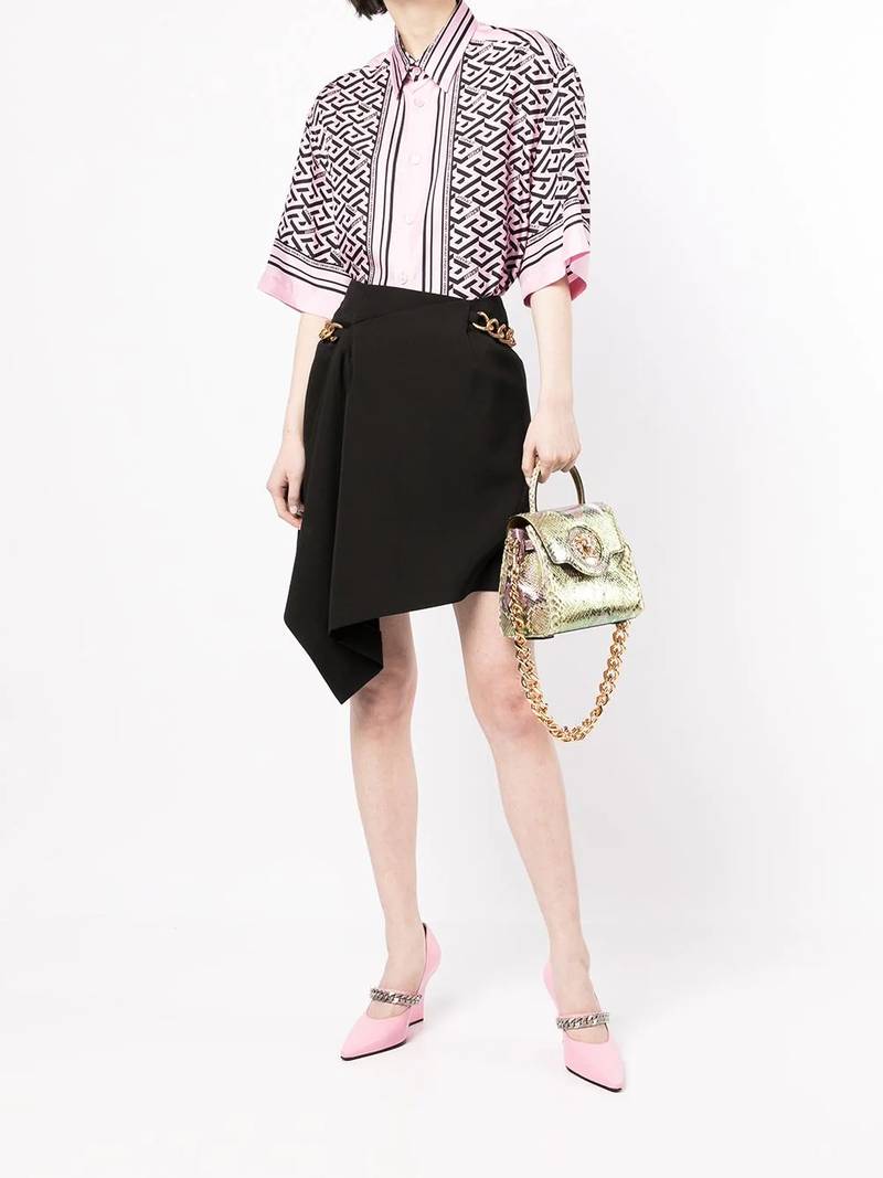 VERSACE La Medusa snakeskin tote bag outlook