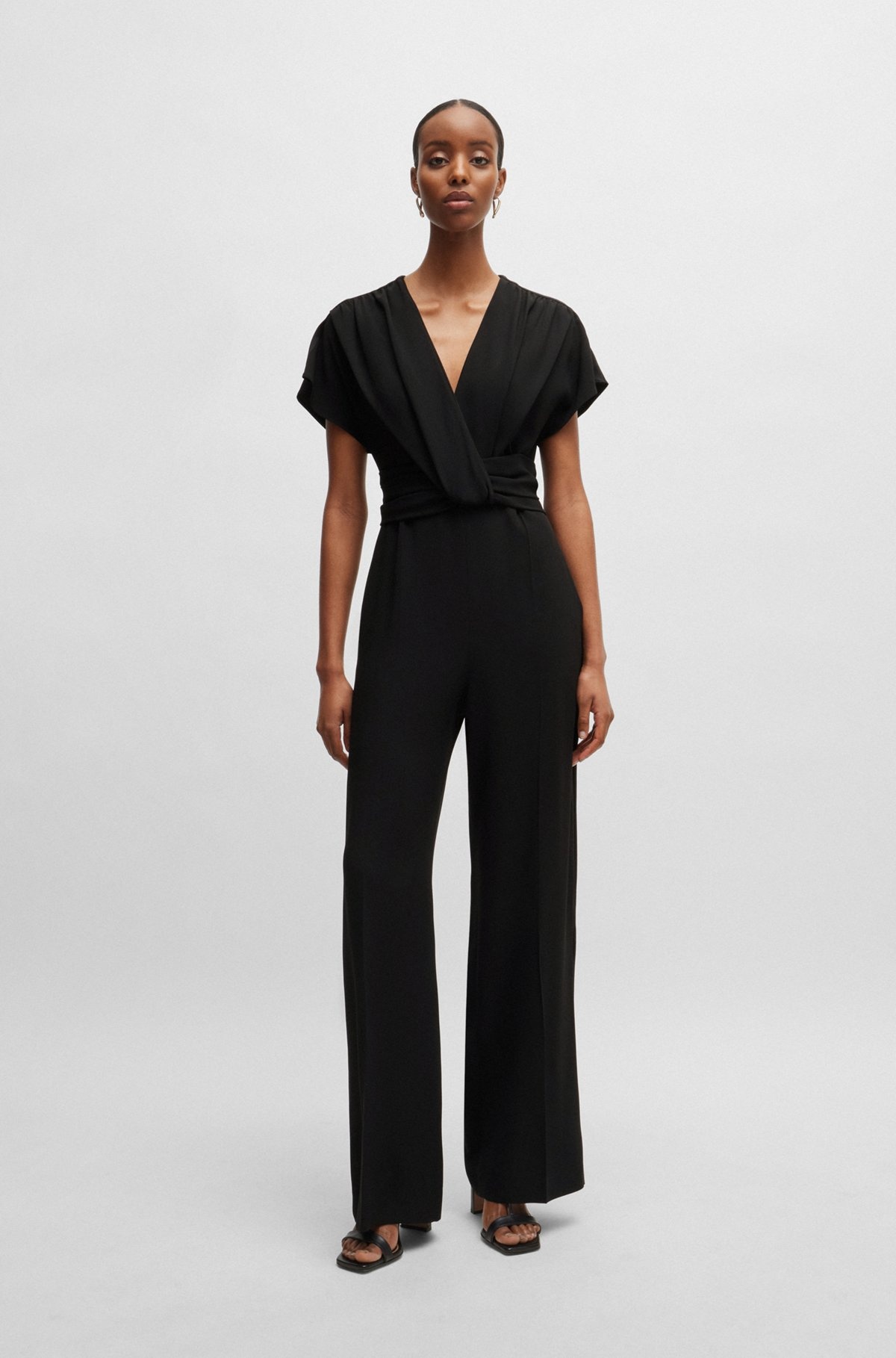 SLIM-FIT JUMPSUIT WITH WRAP FRONT - 3