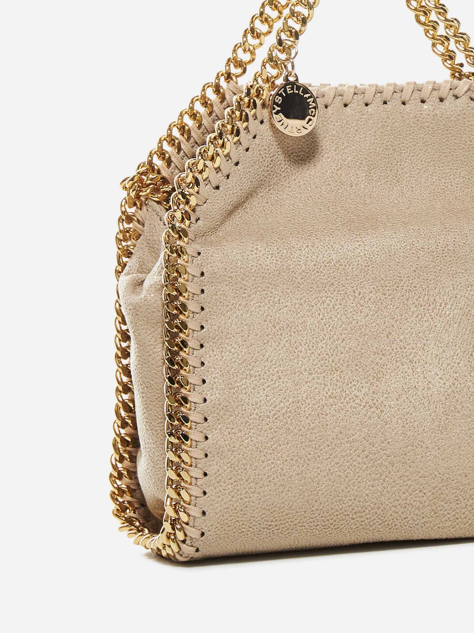 Stella McCartney Falabella Beige Mini Reversible Shaggy Deer Tote