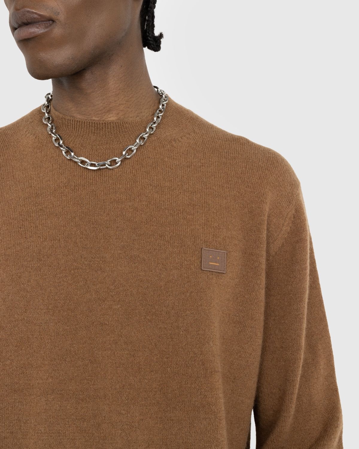 Acne Studios – Wool Crewneck Sweater Toffee Brown - 4