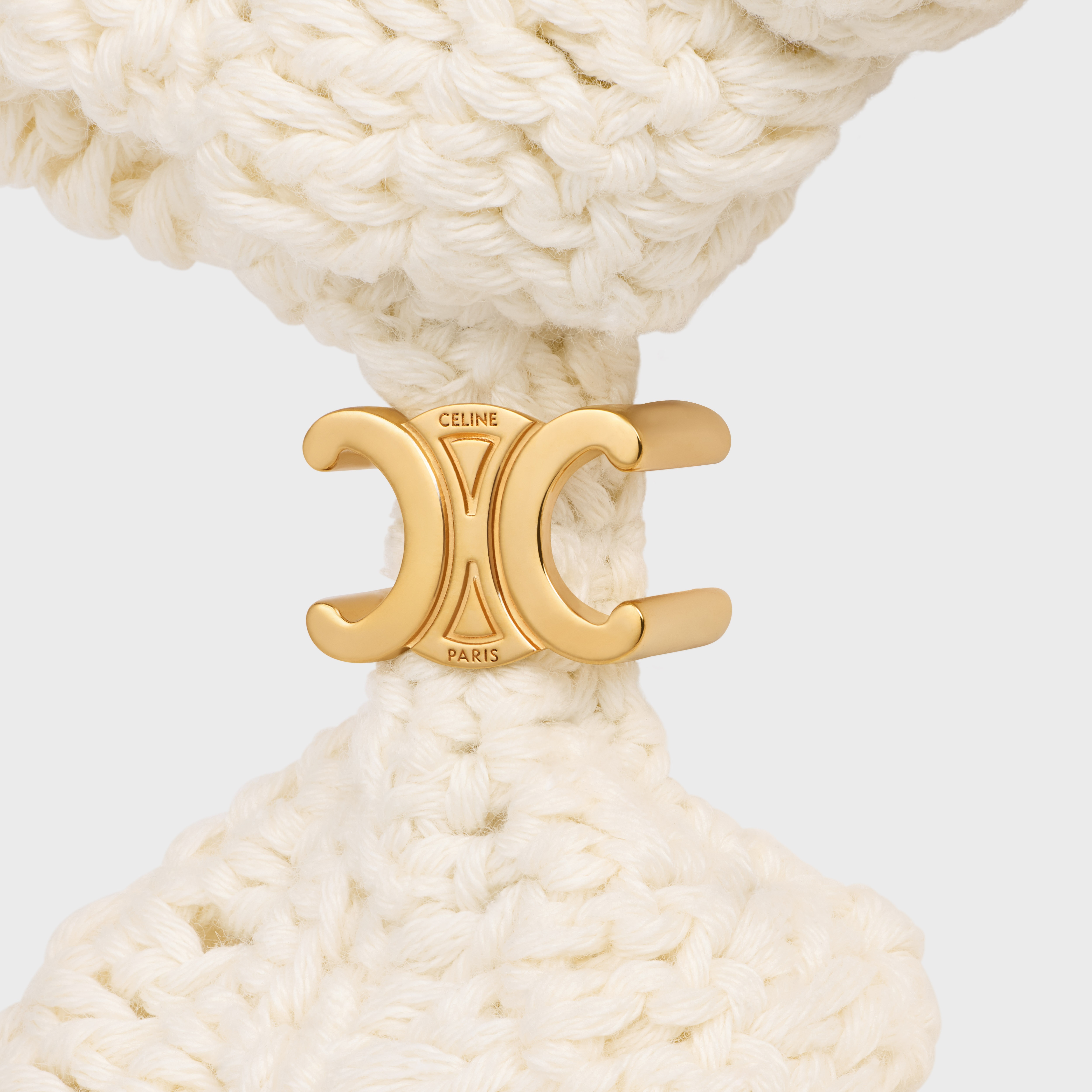 Celine Scrunchy Crochet in Cotton and Brass with Gold finish - 2