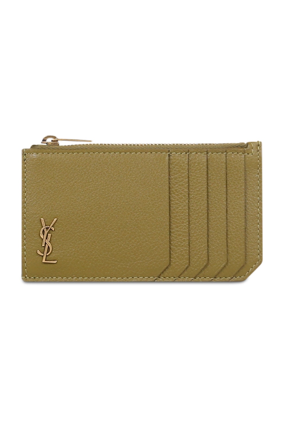 ZIPPED CARDHOLDER OLIVE/GOLD