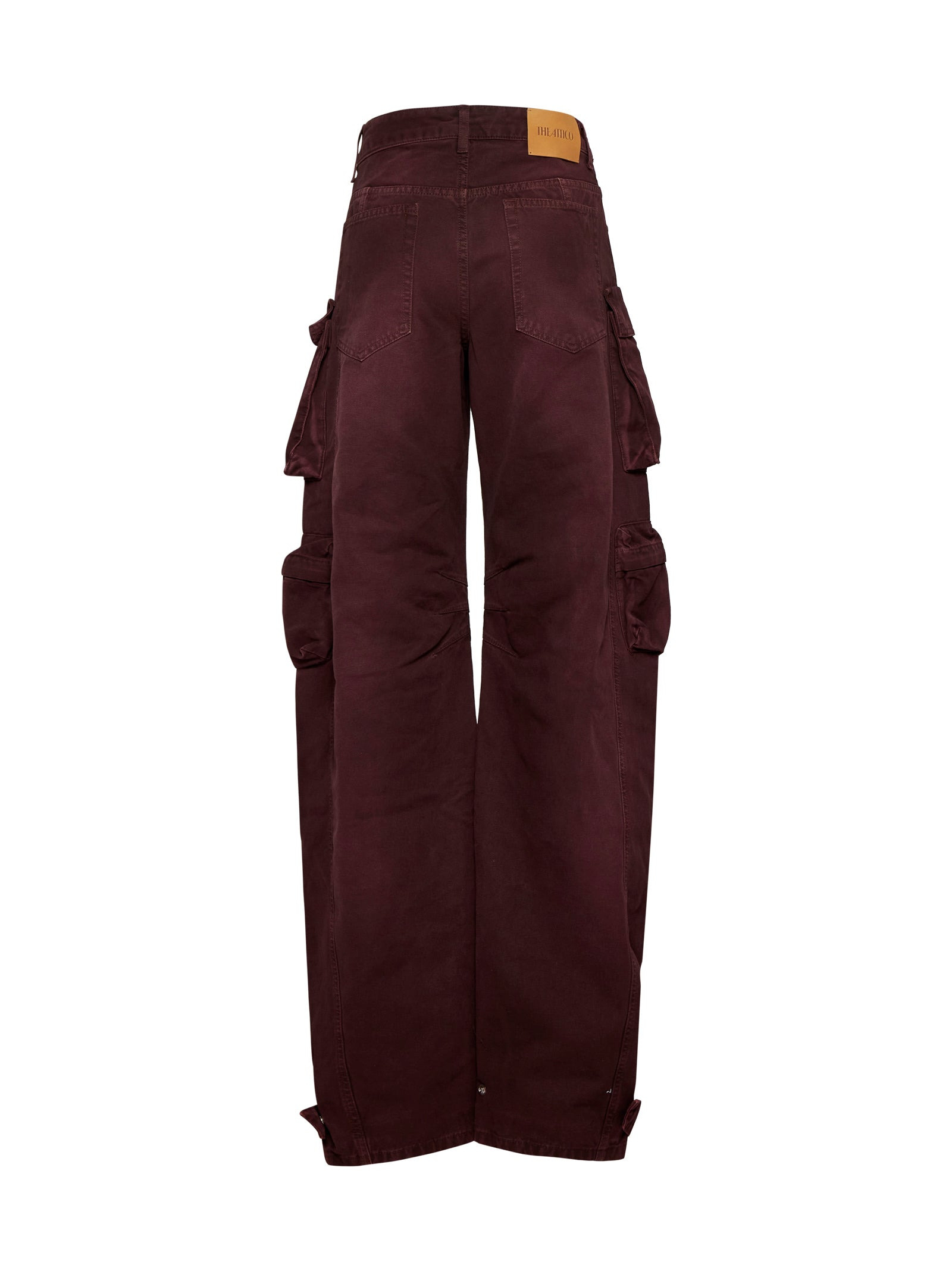 Burgundy denim ''Fern'' multi-pocket jeans - 2