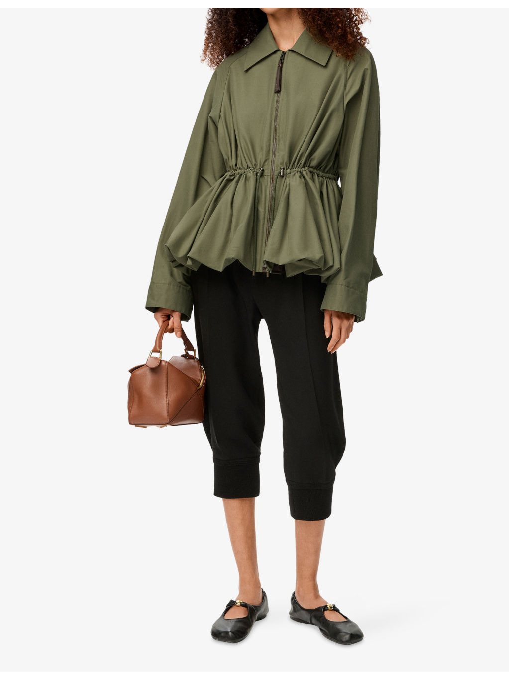 Drawstring-Waist Cotton-Blend Jacket - 2