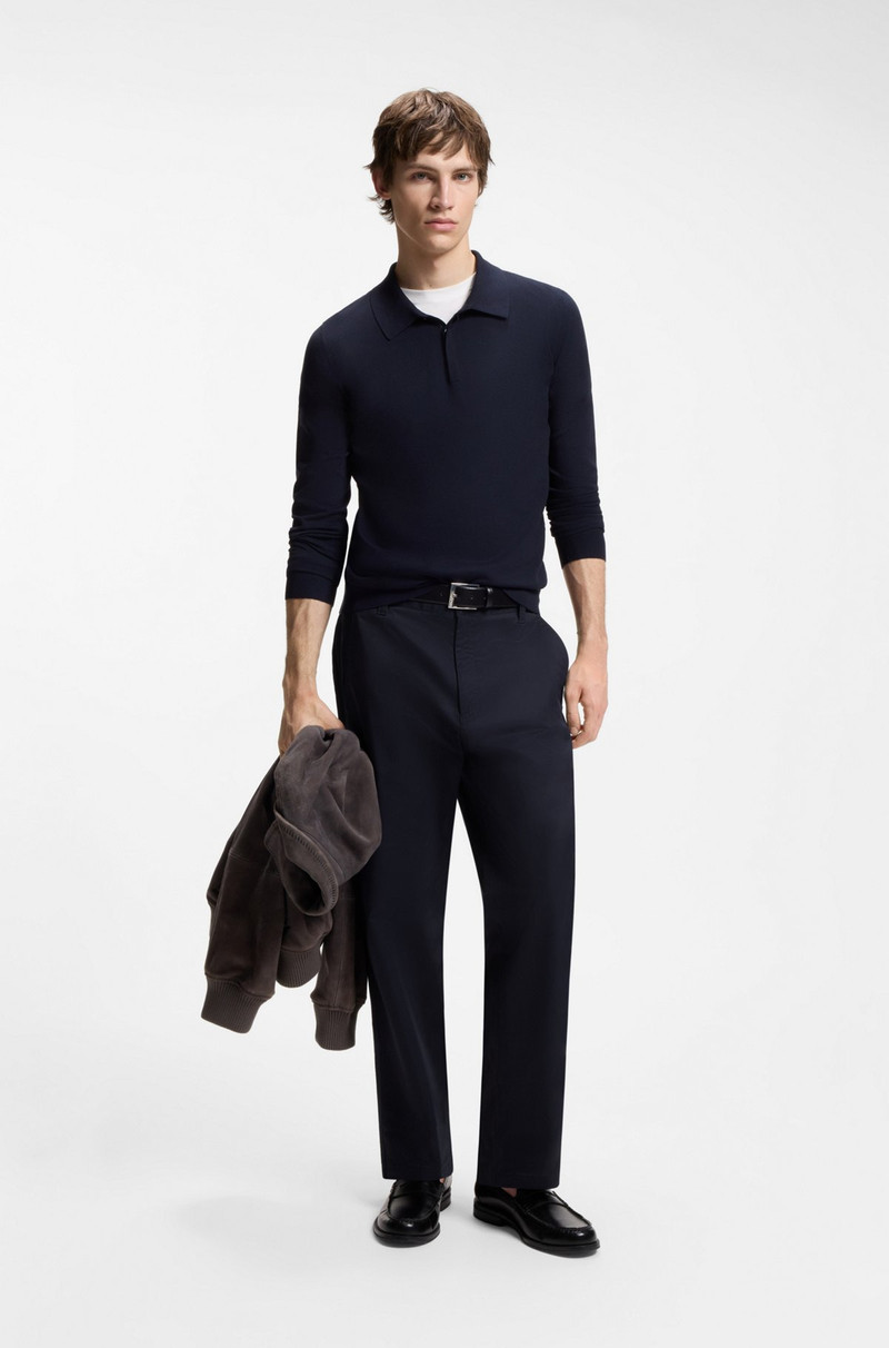 HUGO STRAIGHT-FIT PANTS IN MERCERIZED STRETCH COTTON outlook
