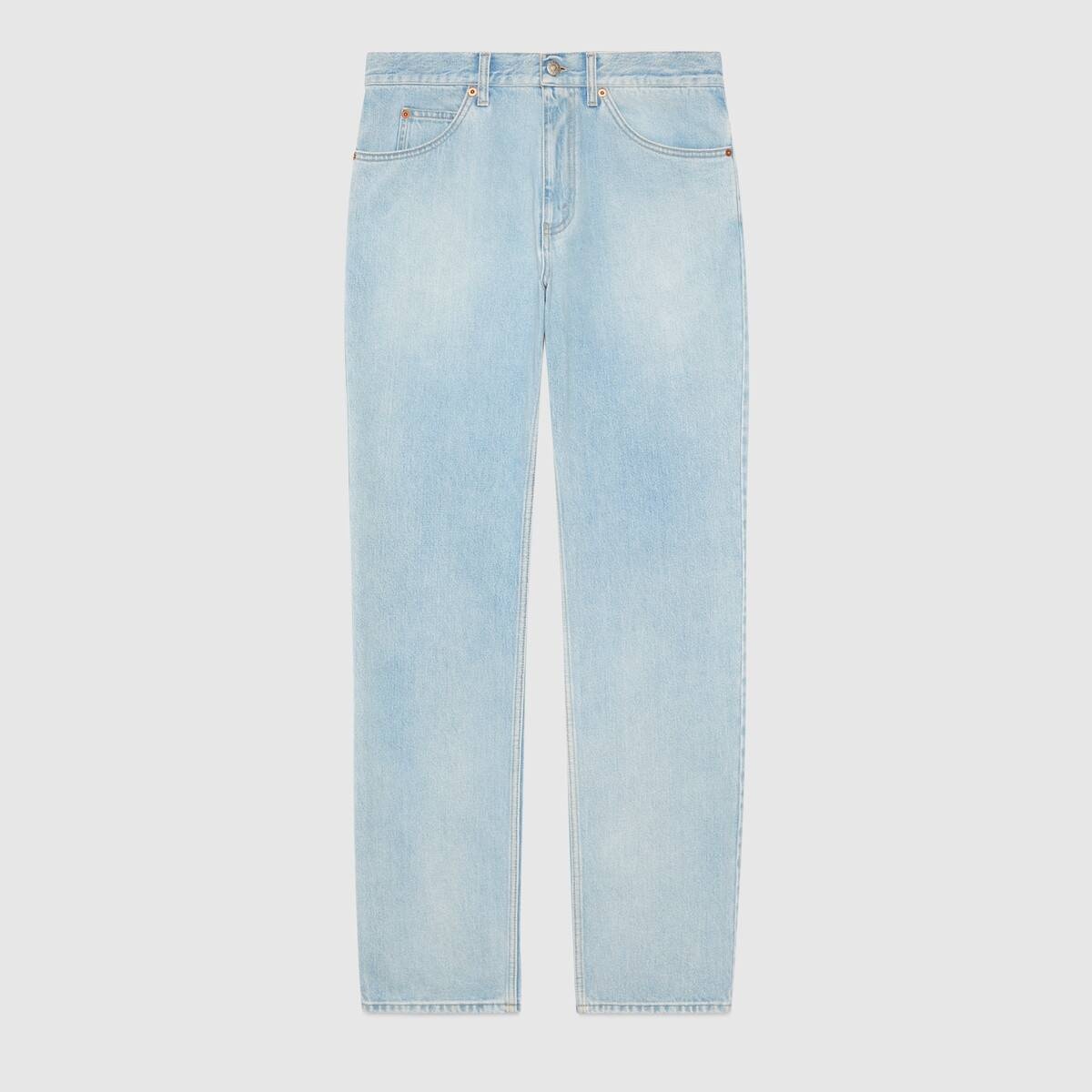 Regular fit stone-bleached jeans - 1