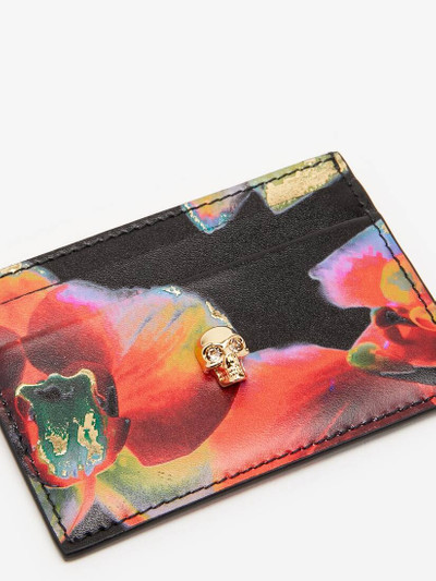 Alexander McQueen Women's Solarised Orchid Skull Card Holder in Multicolor outlook