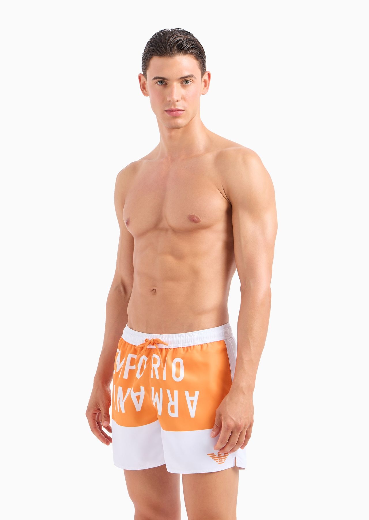 ASV recycled-fabric swim shorts with bold logo band - 3