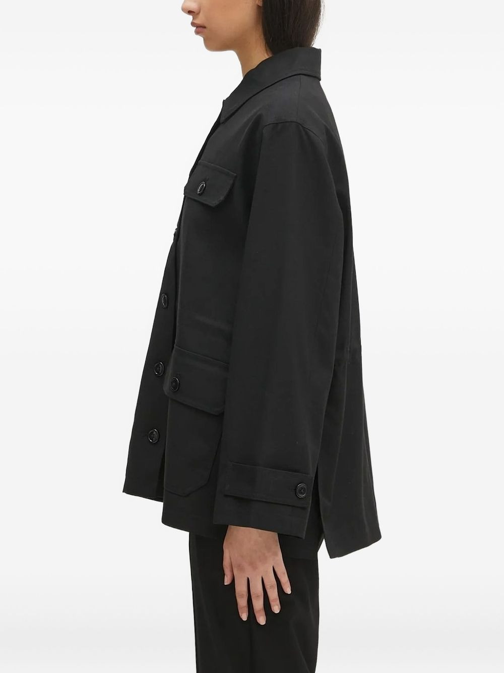 button-fastening flap-pocket jacket - 2