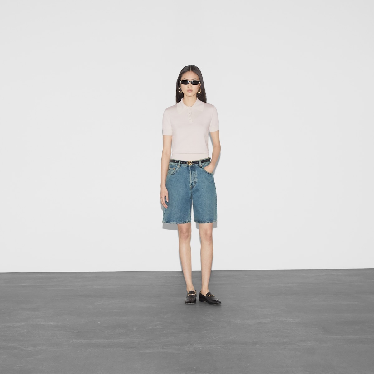 Wool silk polo top - 2