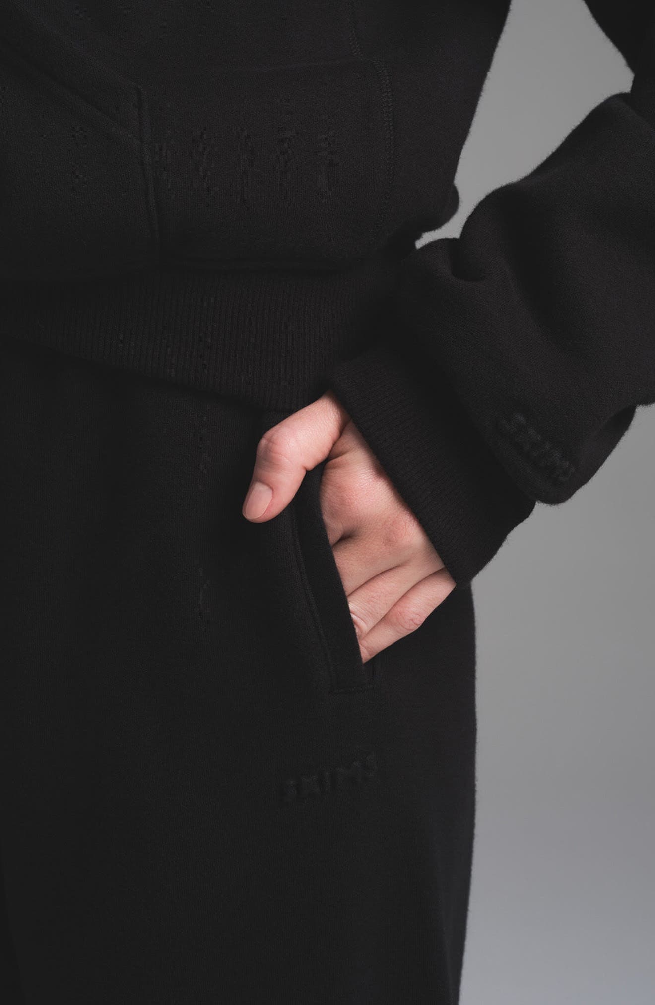 SKIMS Cotton Fleece Classic Joggers in Onyx at Nordstrom - 3