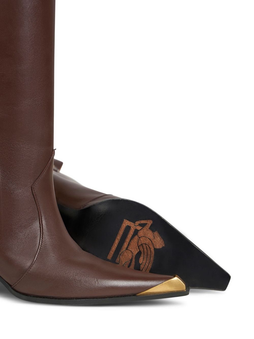 pointed-toe leather boots - 3