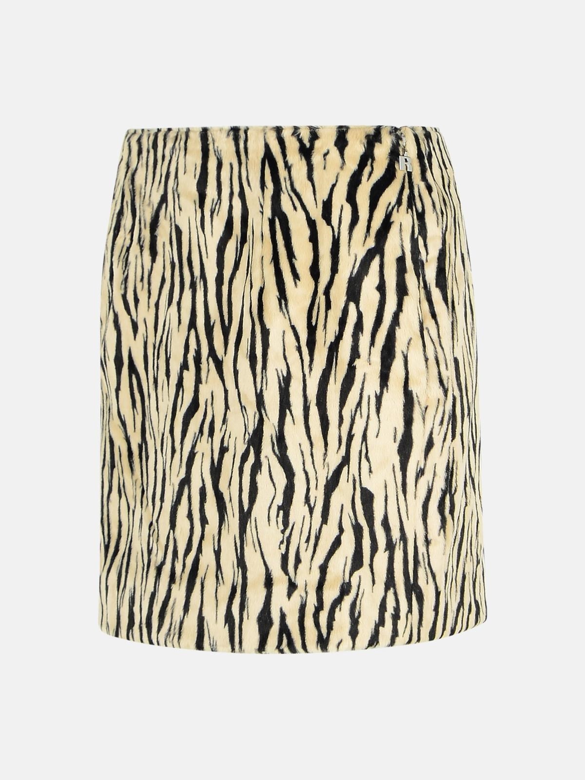 PRINTED FAUX FUR SKIRT - 2