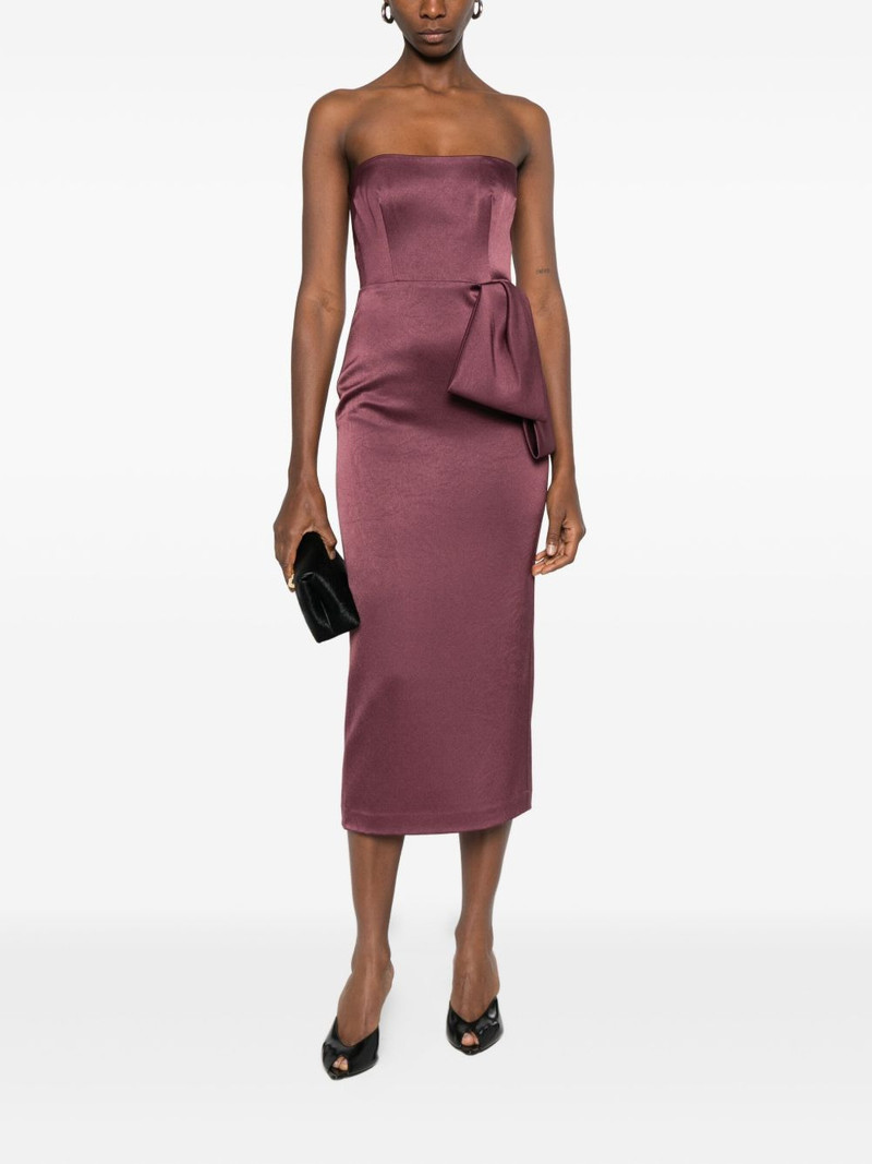 ALEX PERRY bow strapless midi dress outlook